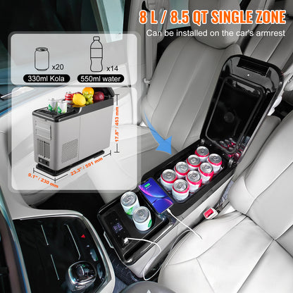 Car Refrigerator, 12 Volt Car Armrest Refrigerator Fridge, 15 L Single Zone Portable Freezer, -4℉-68℉ Adjustable Range, 12/24V DC and 100-240V AC Compressor Cooler for Outdoor, Camping image 5
