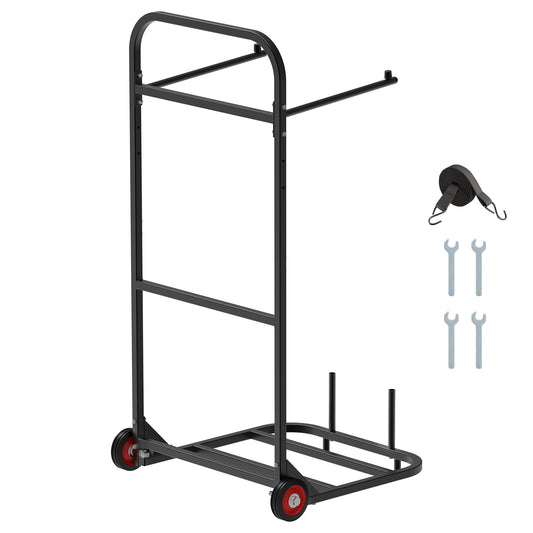Folding Chair Rack Cart for 10 Chairs of 100 LBS Push-Style Chair Dolly image 1