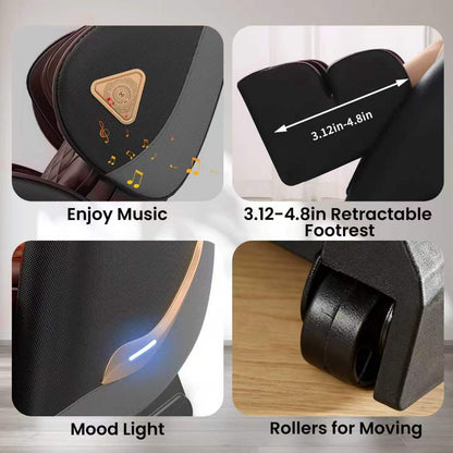 Massage Chair Full Body and Recliner, Zero Gravity Massage Chairs, 8 Fix Rollers, Airbags, Heating, Foot Massage, Auto Modes, Bluetooth Speaker and Touch Control Screen for Home and Office image 8