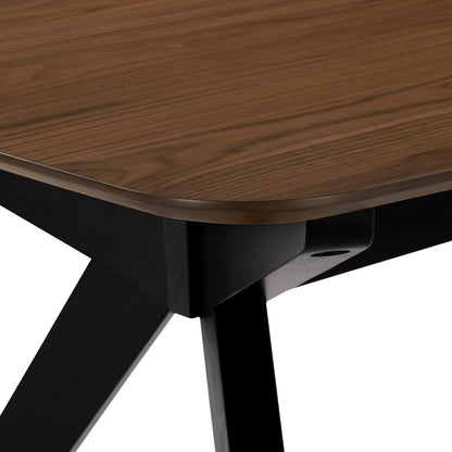 Wood Dining Table,Walnut+Black image 10