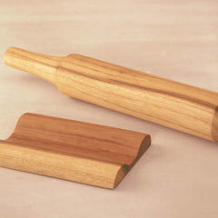 Teak Wood Belan with Stand Set