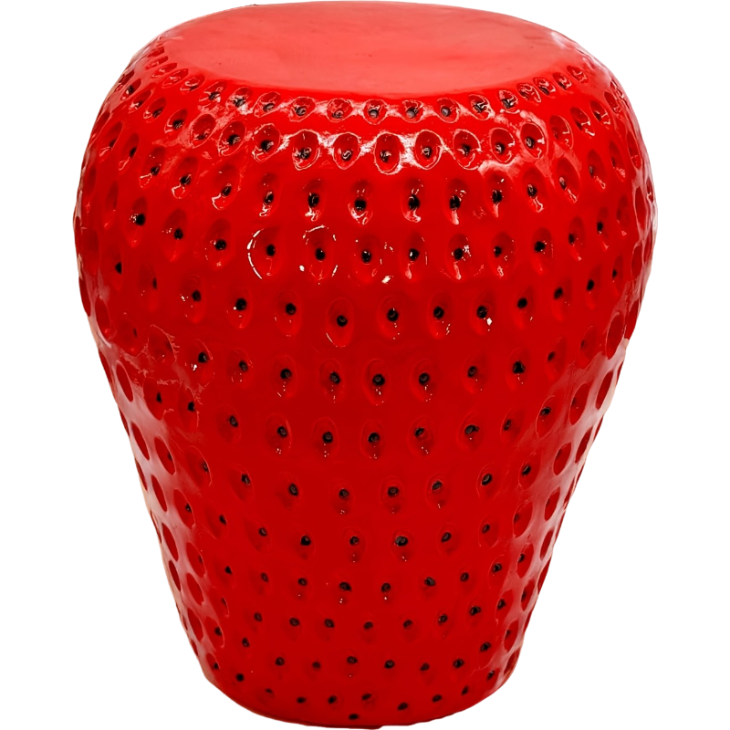Strawberry Fruit Stool, 13.4"Oversized Resin Stool, Side Table, Home Decor Plant Stand Garden Indoor Outdoor Decorations, Multi-Purpose Innovative Garden Furniture image 9