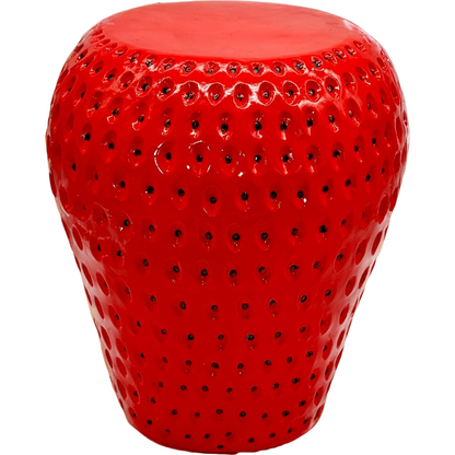 Strawberry Fruit Stool, 13.4"Oversized Resin Stool, Side Table, Home Decor Plant Stand Garden Indoor Outdoor Decorations, Multi-Purpose Innovative Garden Furniture image 9