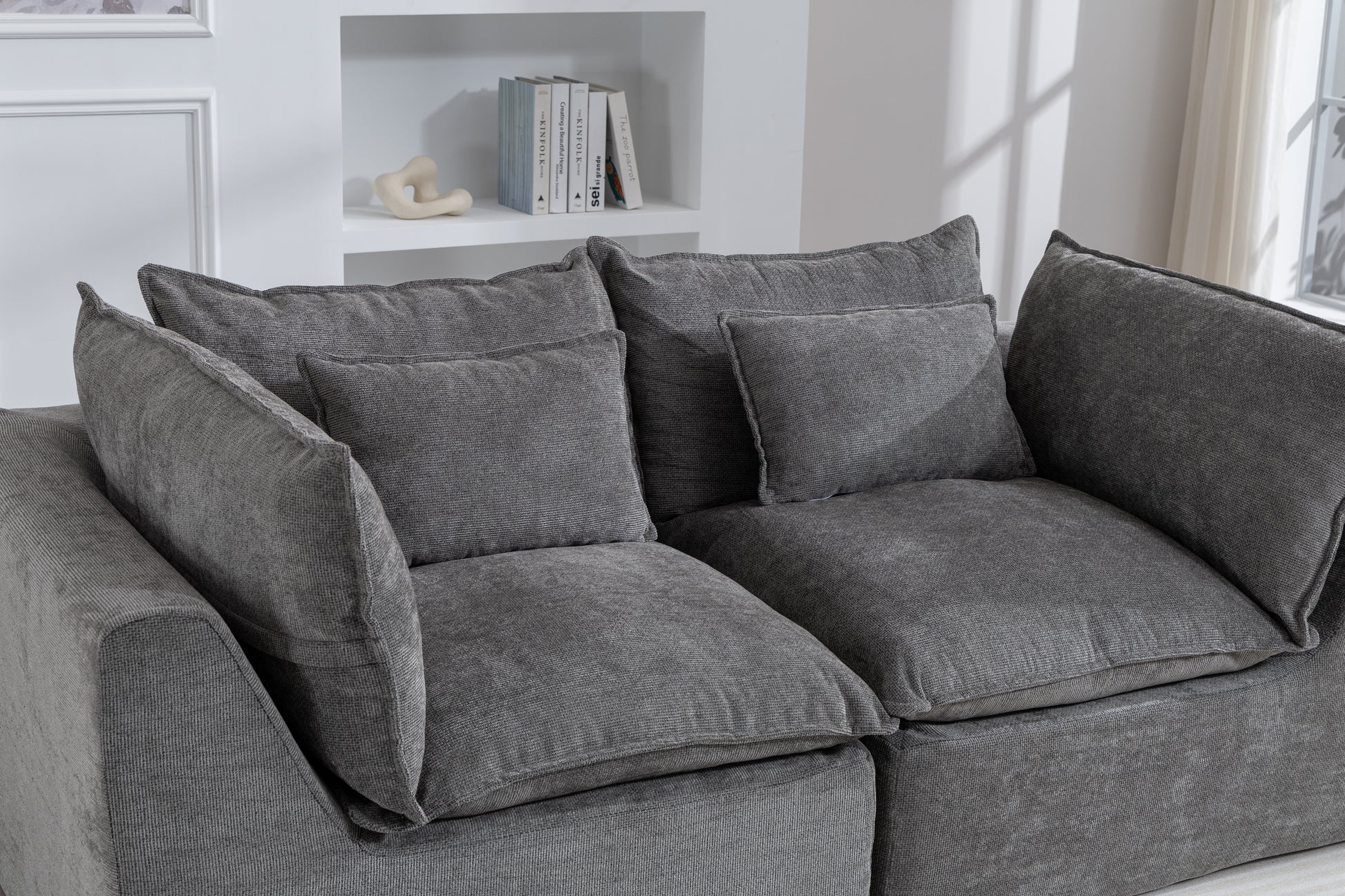 74.8" Width Cloud Couch Oversized Modular Sectional Sofa True Relax Comfy Couches Wide&Deep Seat Sofas for Living Room Furniture Sets, 2Seat image 7