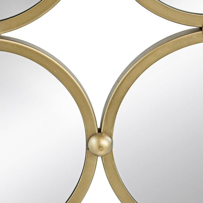 27.2 inch wall mirror with geometric ring pattern