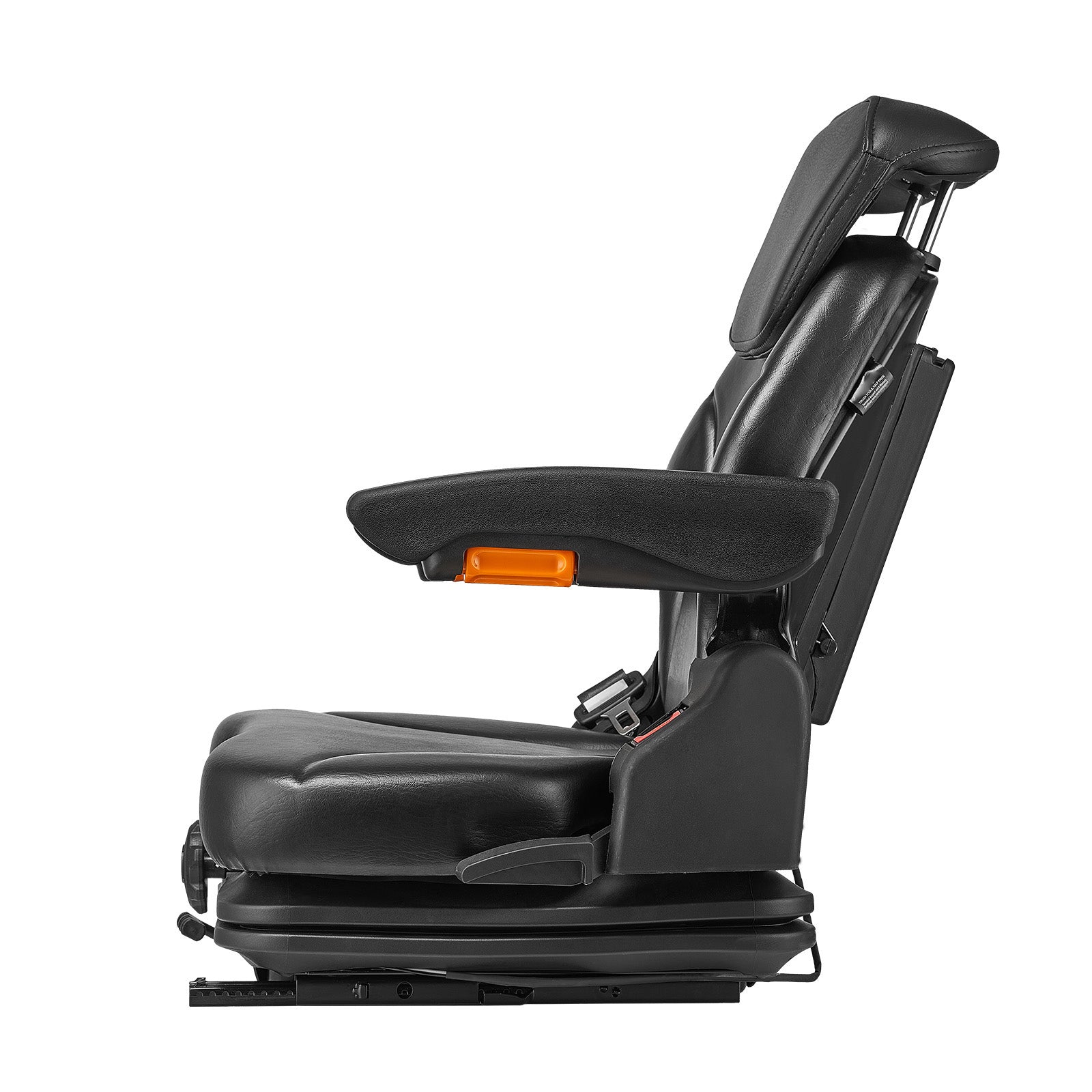 Forklift Seat Fold Down Tractor Suspension Seat Adjustable Back & Headrest image 8