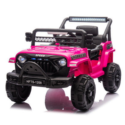 12V Kids Ride On Electric Truck Car W/Parents Control,2WD,Four-wheel suspension,Early education function,Adjustable volume,USB,MP3,Bluetooth,Microphone jack,Power display,LED lights For kids aged 1-4. image 7