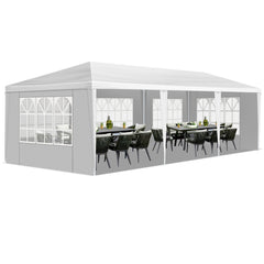 10*30FT Wedding Tent with 5 Removable Sidewalls,Outdoor Use for Party,Wedding,Marketplace