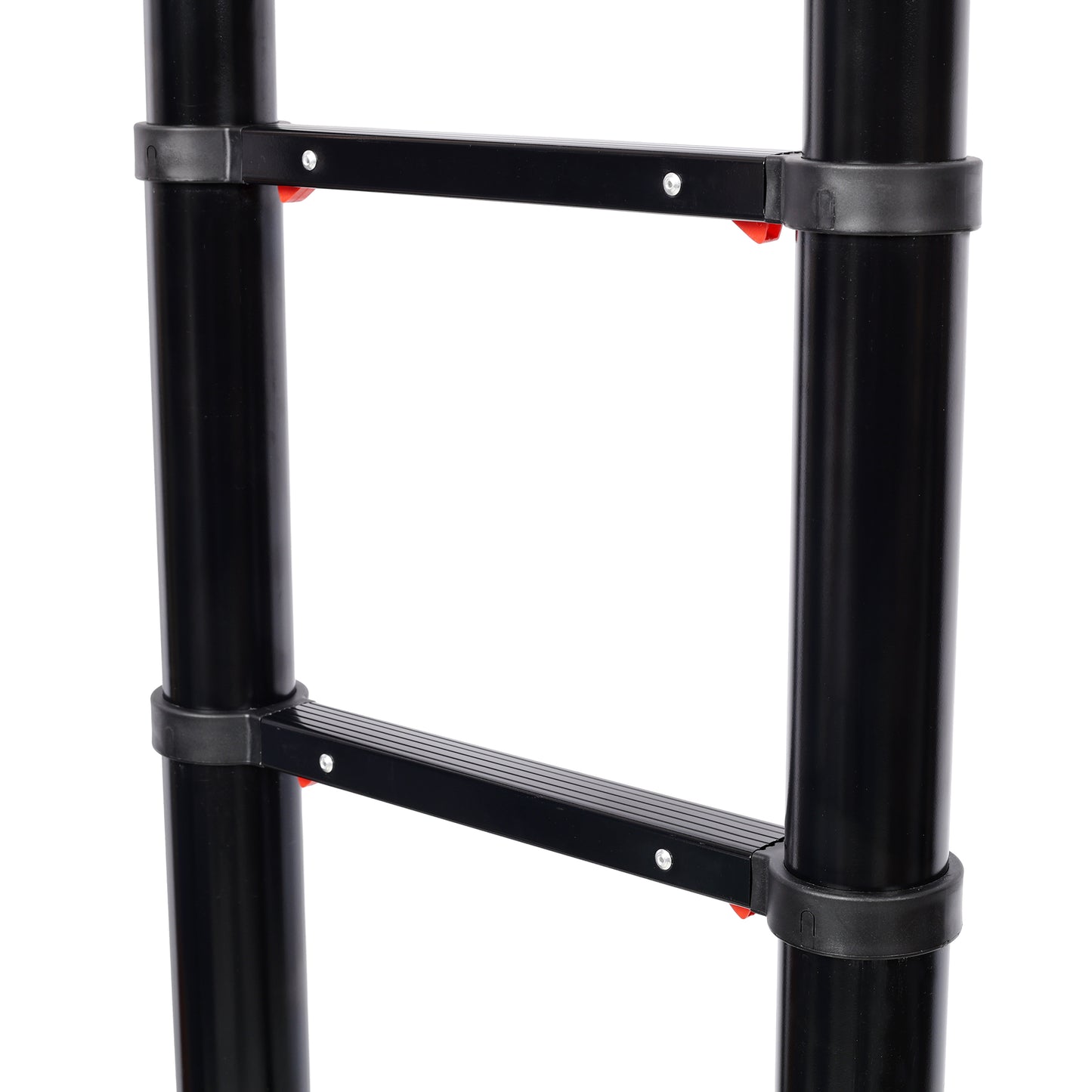 12.5FT Telescopic Ladder Aluminum Ladder with Non-Slip Feet, Slow Down Safety Function Portable Extension Ladder for Household and Outdoor Working, 330lb Capacity Black image 8