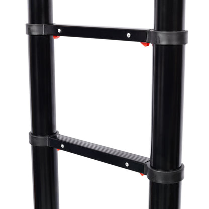 12.5FT Telescopic Ladder Aluminum Ladder with Non-Slip Feet, Slow Down Safety Function Portable Extension Ladder for Household and Outdoor Working, 330lb Capacity Black image 8