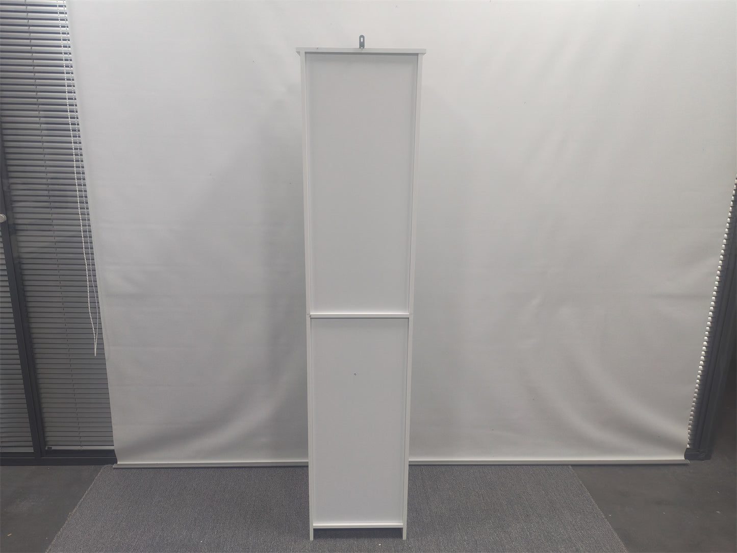 64-Inch Bathroom tall cabinet with adjustable drawer shelves, louvered door floor-standing storage unit, multi-tiered vertical narrow storage cabinet for bathroom, white. image 5