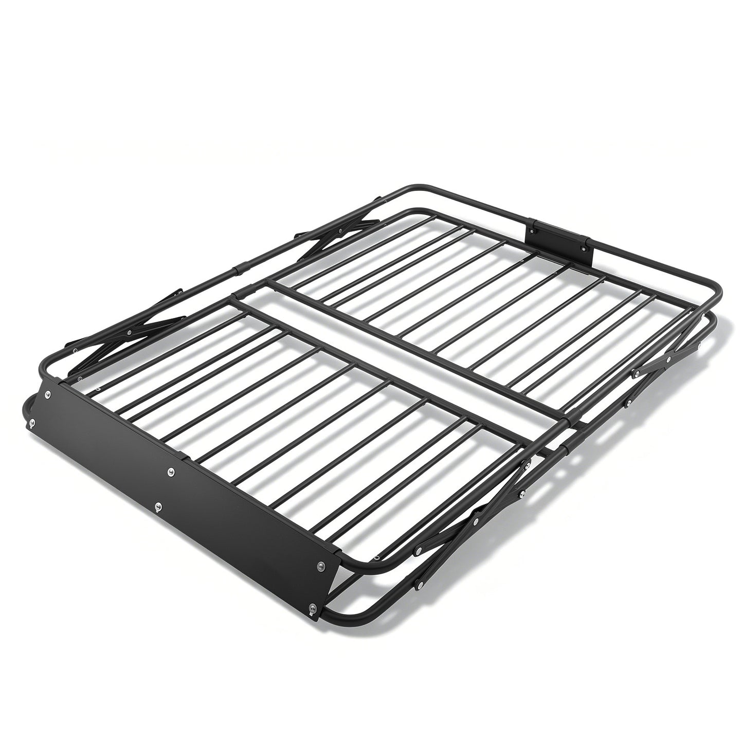 Roof Rack Cargo Basket, 46 x 36 x 4 in, Heavy Duty Roof Top Carrier Basket with Folding Design, 200 lbs Capacity, All-Weather Easy-Install Car Top Luggage Holder, Universal Fit for SUV Truck Car image 2