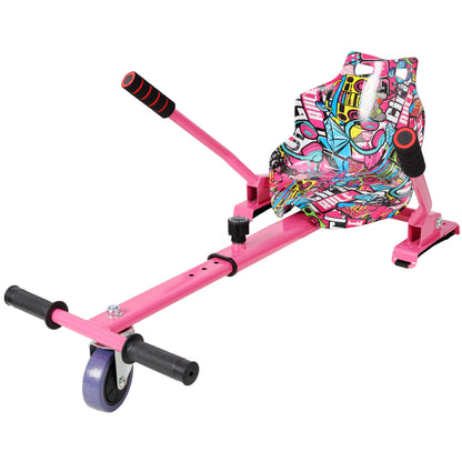 Hoverboard Seat Attachment Go-Kart,Fits 6.5" 8"10" Hoverboards,Sturdy Adjustable Off-Road Frame,Hover Cart for Family Fun,not include Hoverboard,Pink image 4