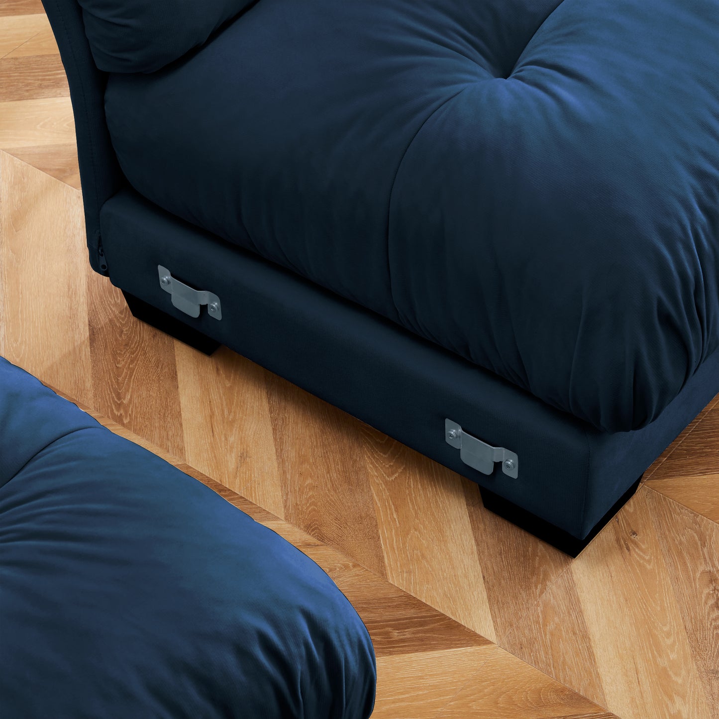 Milano Armless Sofa W/1 pillow - blue image 8