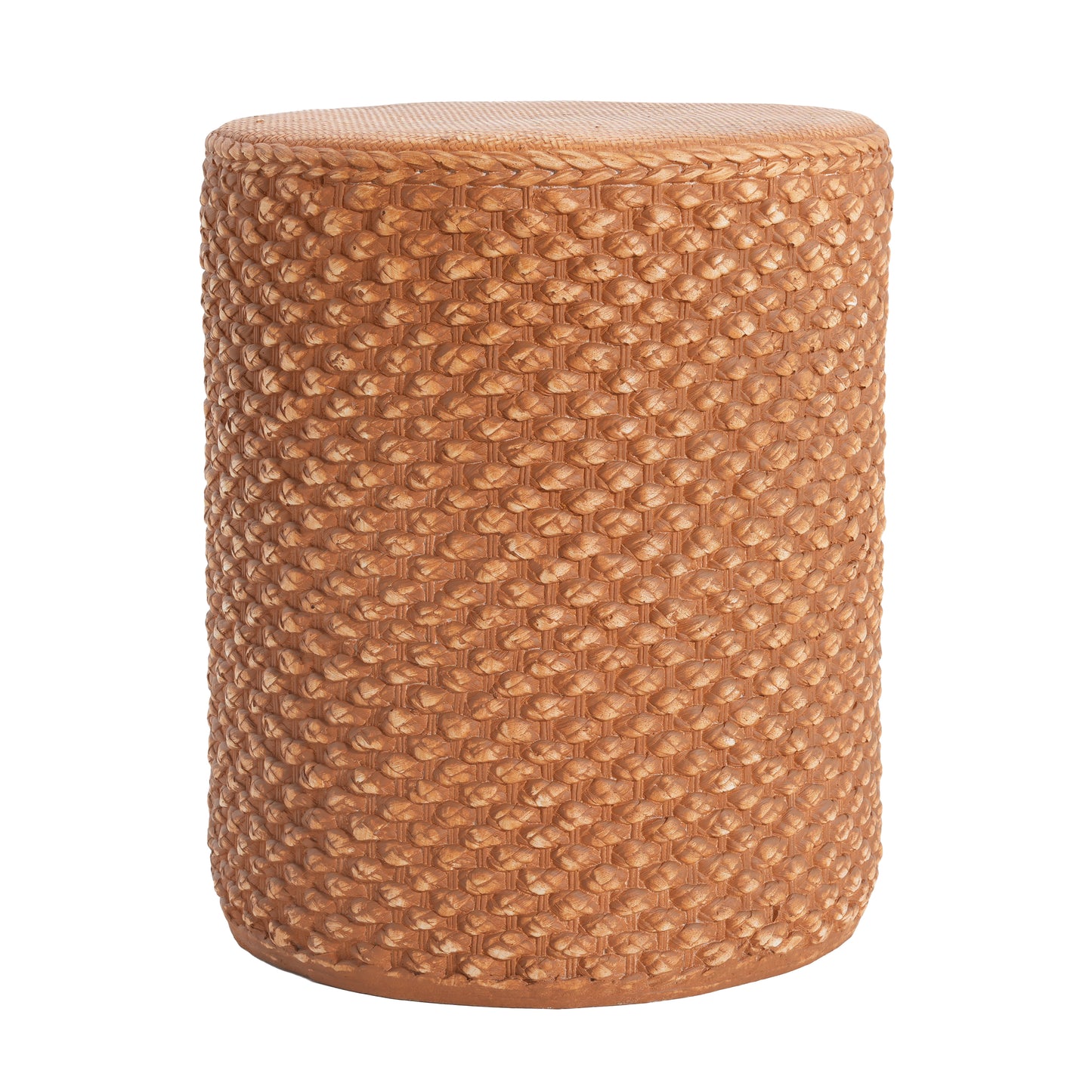 Evie Outdoor Patio Round MGO Side Table, Brown image 7