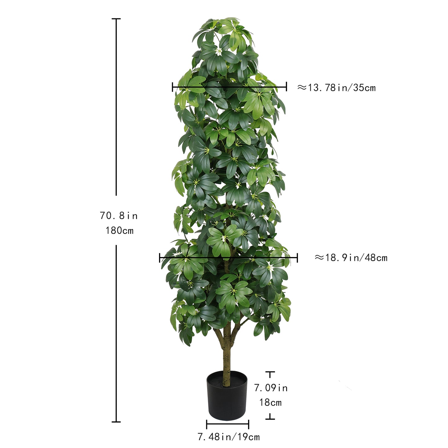 6FT Artificial Tree Realistic Faux Tree, Suitable for Indoor and Outdoor Decoration,1pc/set image 6
