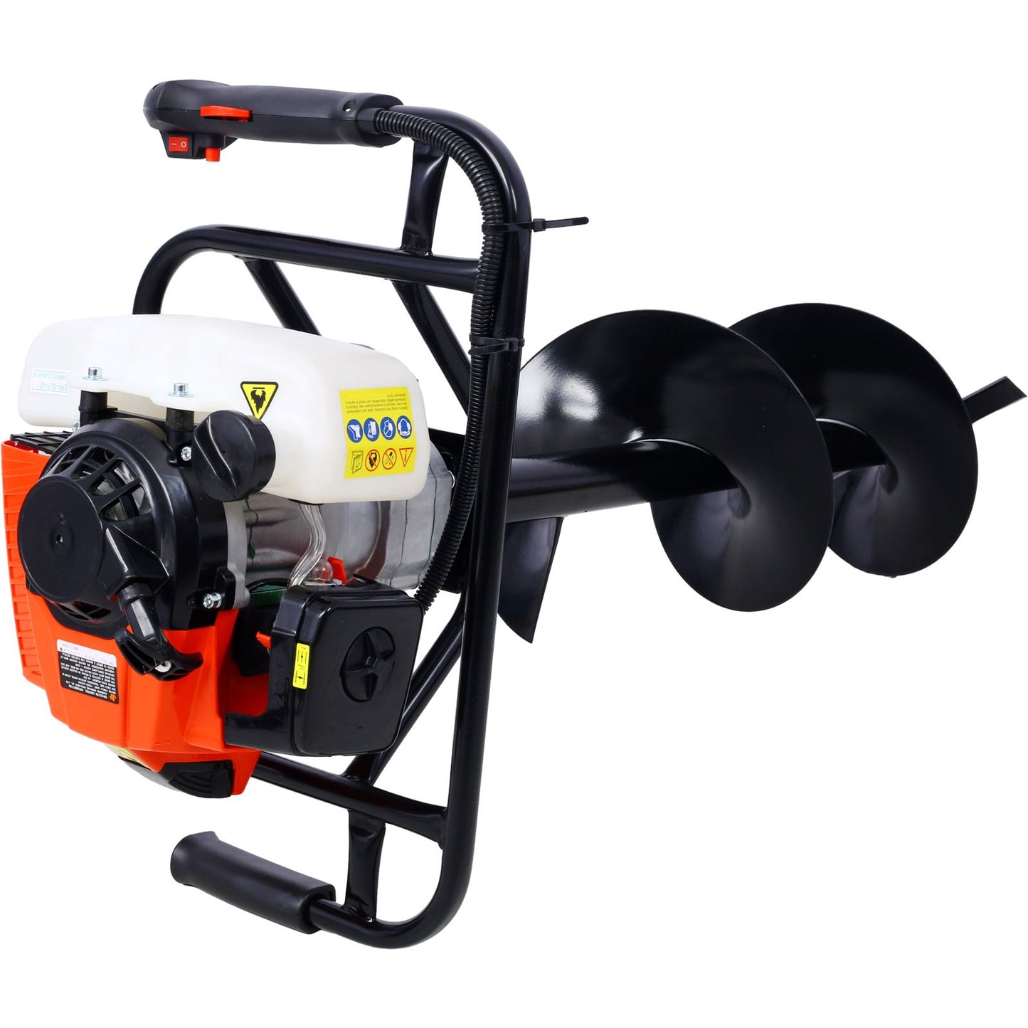 2.7HP Post Hole Digger 63cc Gas-Powered 2-Stroke Auger Digging Drill Shaft Size 3/4" ,EPA certificated with L4"+L6"+L8"+ image 4