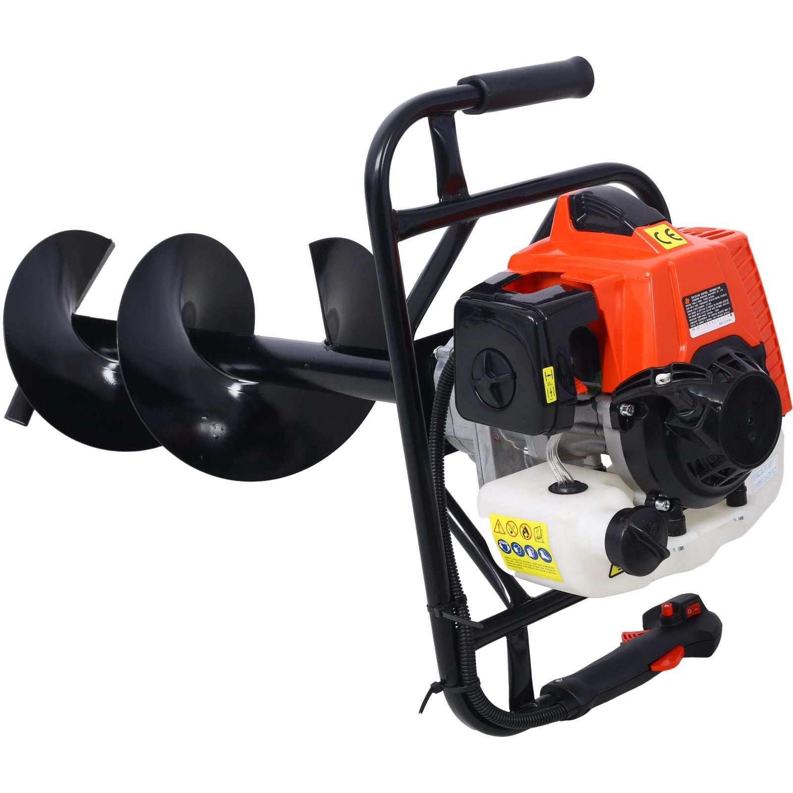 2.7HP Post Hole Digger 63cc Gas-Powered 2-Stroke Auger Digging Drill Shaft Size 3/4" ,EPA certificated with L4"+L6"+L8"+ image 8