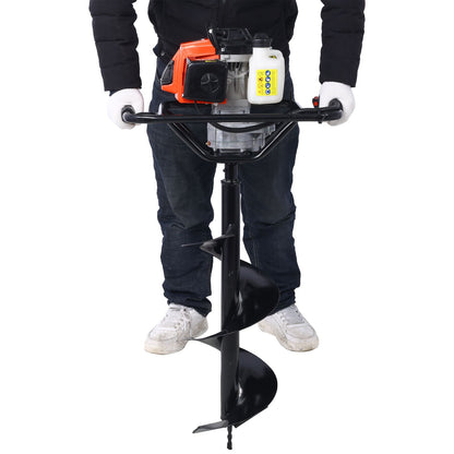 2.7HP Post Hole Digger 63cc Gas-Powered 2-Stroke Auger Digging Drill Shaft Size 3/4" ,EPA certificated with L4"+L6"+L8"+ image 7