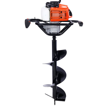 2.7HP Post Hole Digger 63cc Gas-Powered 2-Stroke Auger Digging Drill Shaft Size 3/4" ,EPA certificated with L6"+L10"+L12 image 5