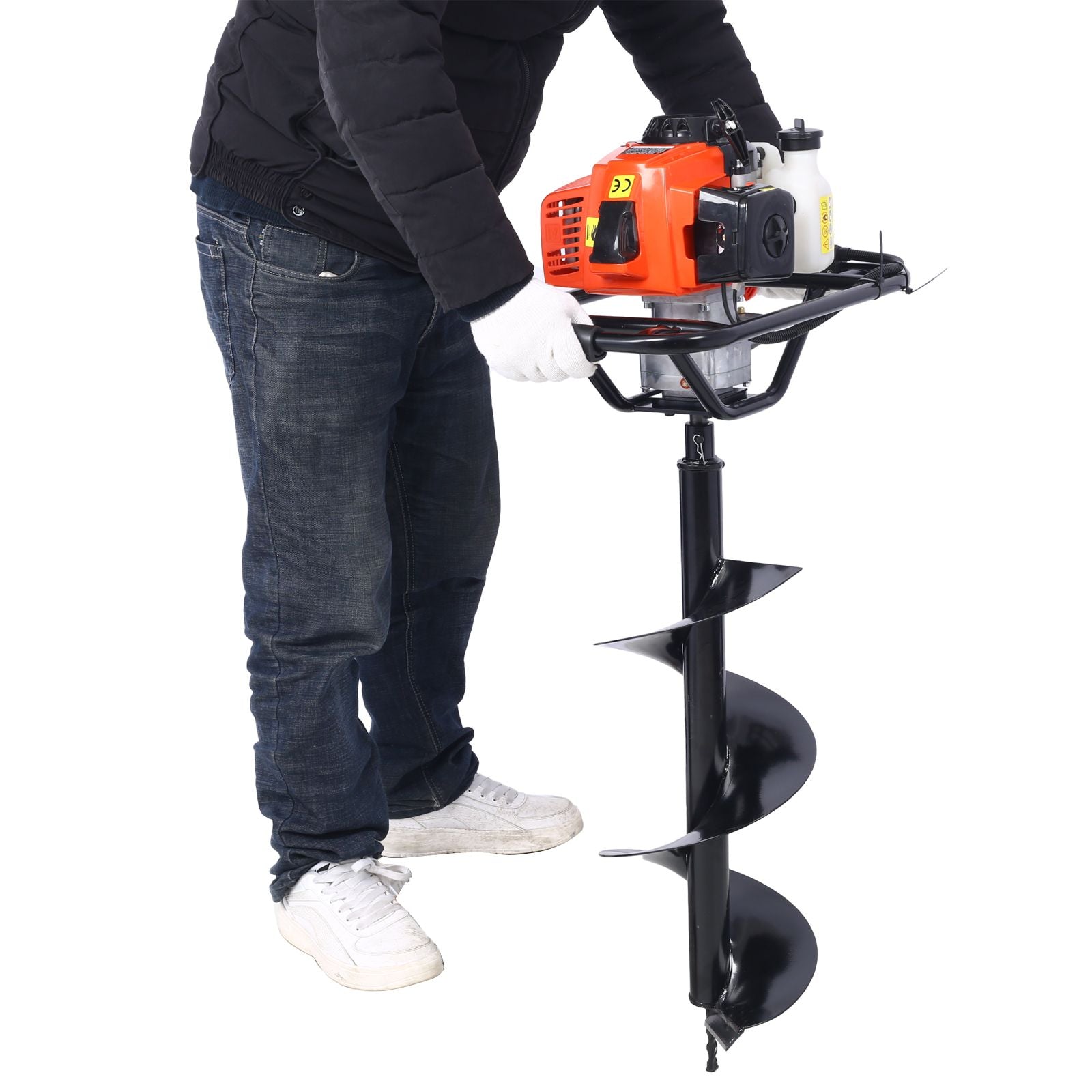 2.7HP Post Hole Digger 63cc Gas-Powered 2-Stroke Auger Digging Drill Shaft Size 3/4" ,EPA certificated with L6"+L10"+L12 image 9