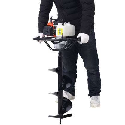 2.7HP Post Hole Digger 63cc Gas-Powered 2-Stroke Auger Digging Drill Shaft Size 3/4" ,EPA certificated with L6"+L10"+L12 image 6