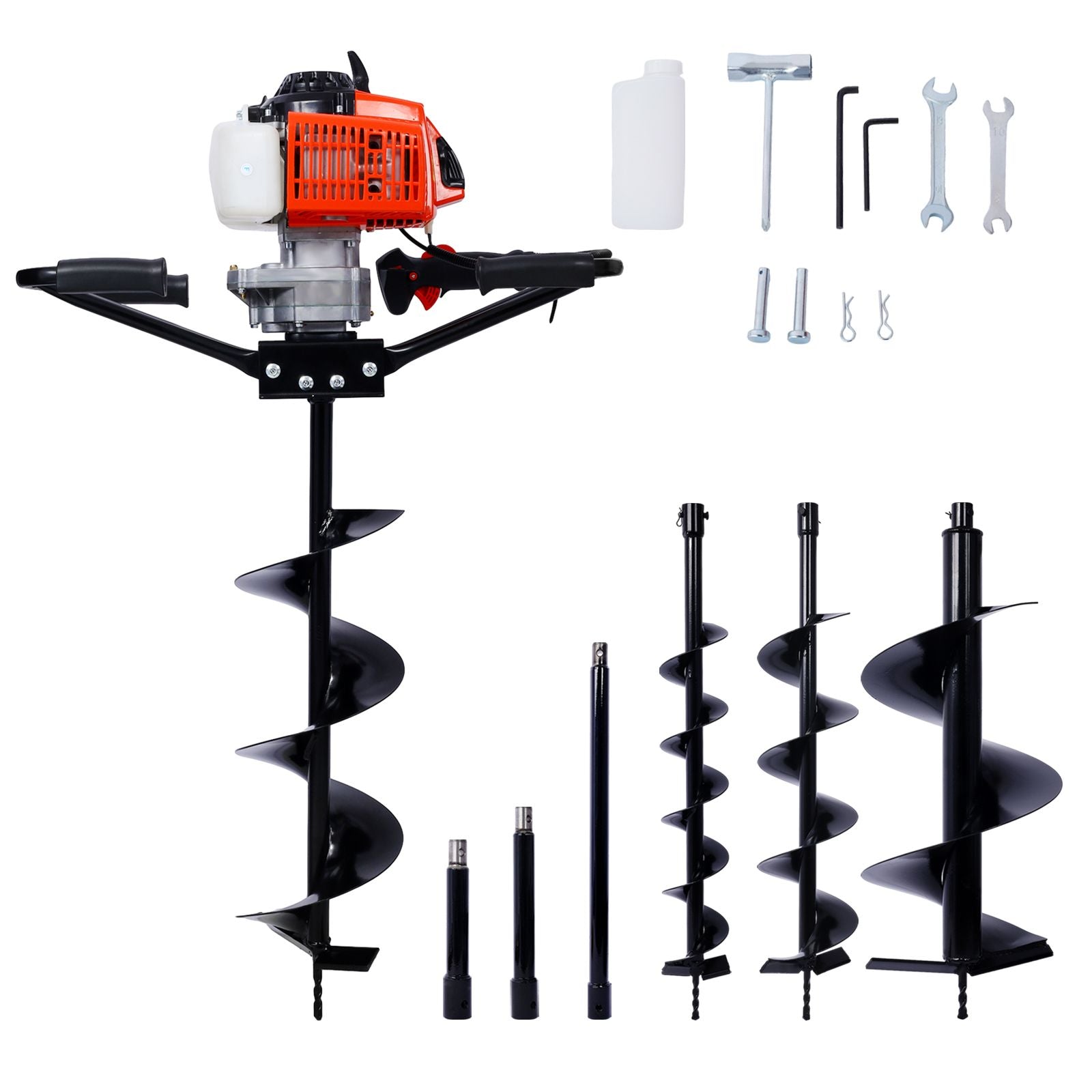 2.7HP Post Hole Digger 63cc two person handle Gas-Powered 2-Stroke Auger Digging Drill Shaft Size 3/4" (Machine Only)EPA image 1