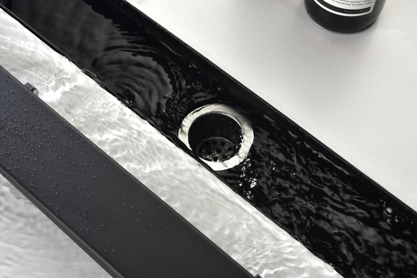 28 Inches Linear Shower Drain with Removable Cover, 304 Stainless Shower Drain Included Hair Strainer and Leveling Feet, image 8