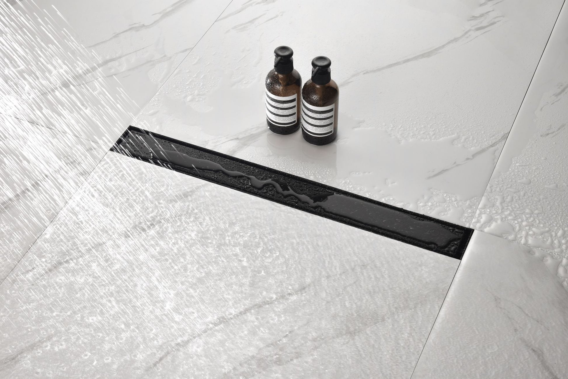 28 Inches Linear Shower Drain with Removable Cover, 304 Stainless Shower Drain Included Hair Strainer and Leveling Feet, image 13