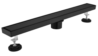28 Inches Linear Shower Drain with Removable Cover, 304 Stainless Shower Drain Included Hair Strainer and Leveling Feet, image 1