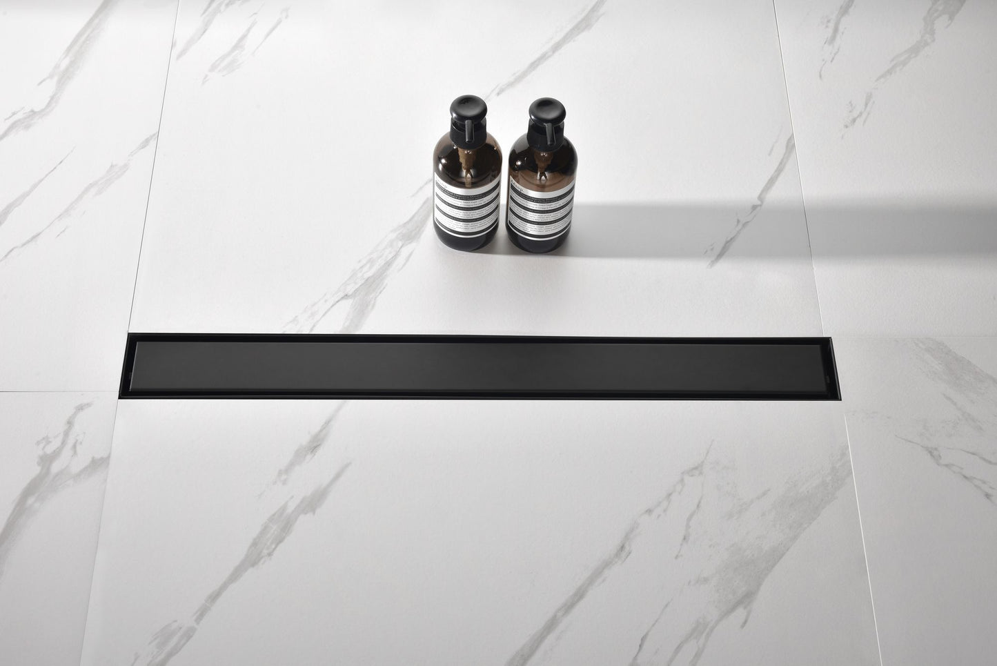 28 Inches Linear Shower Drain with Removable Cover, 304 Stainless Shower Drain Included Hair Strainer and Leveling Feet, image 20