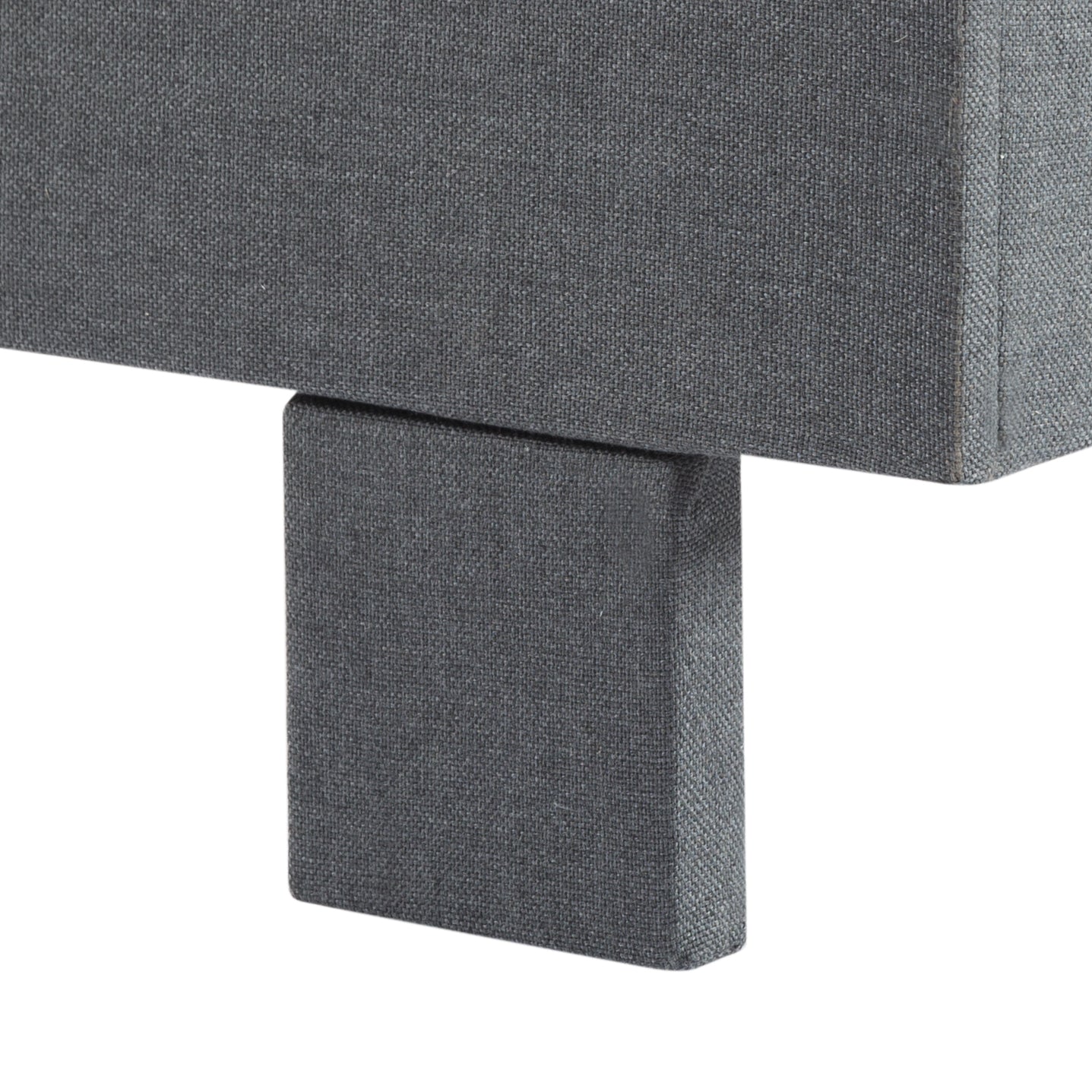 King Size Platform Bed Frame, Upholstered Tufted Headboard with Solid Wood Slats Support, Adjustable Height: 39.57～43.5 Inches, Dark Gray image 7