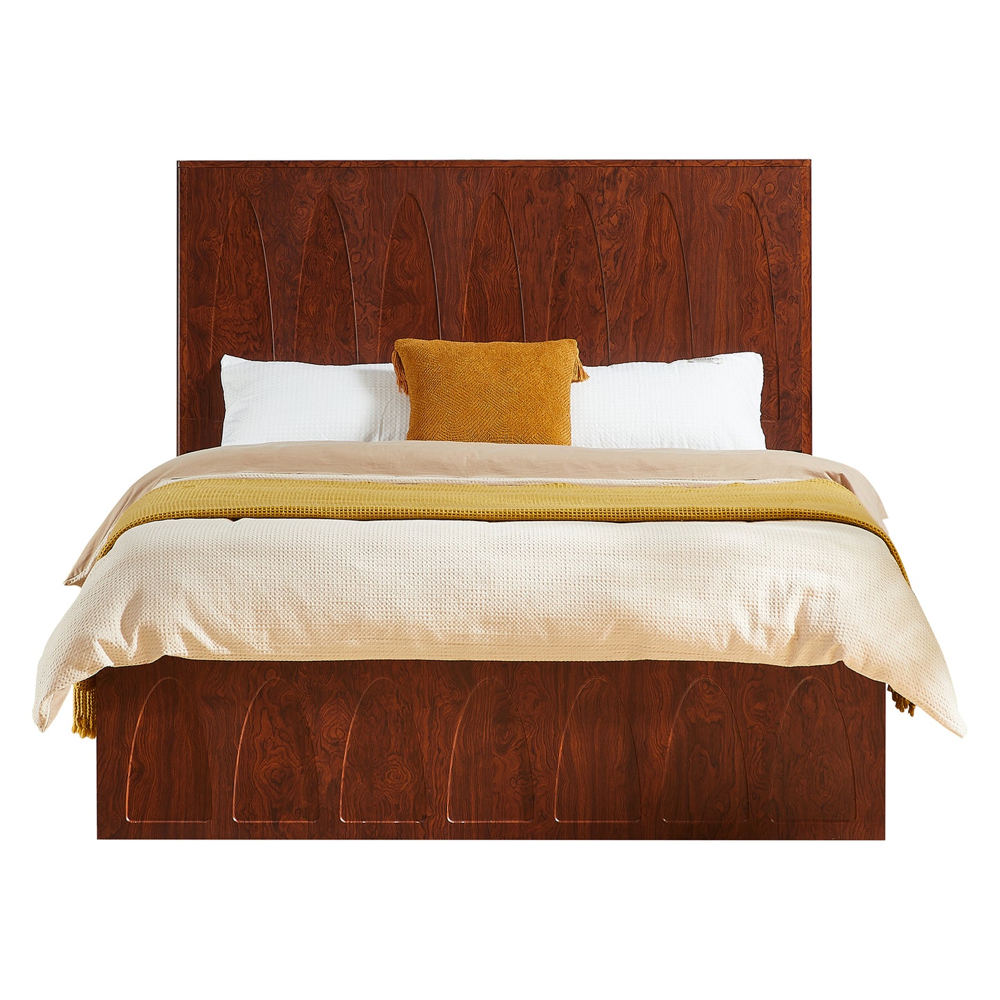 Dekuch queen platform bed with storage drawers - side view
