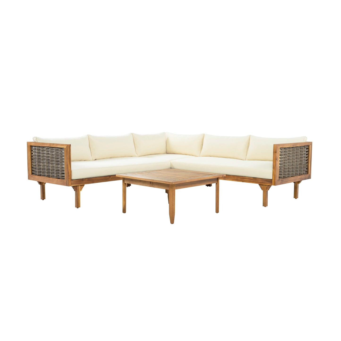 SECTIONAL SEATING GROUP WITH WATERPROOF CUSHIONS - PREMIUM OUTDOOR SOFA SET(BEIGE CUSHION) image 11