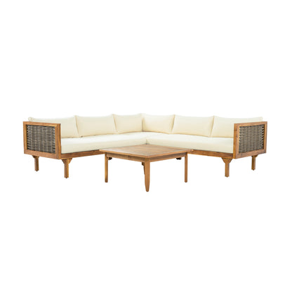SECTIONAL SEATING GROUP WITH WATERPROOF CUSHIONS - PREMIUM OUTDOOR SOFA SET(BEIGE CUSHION) image 11