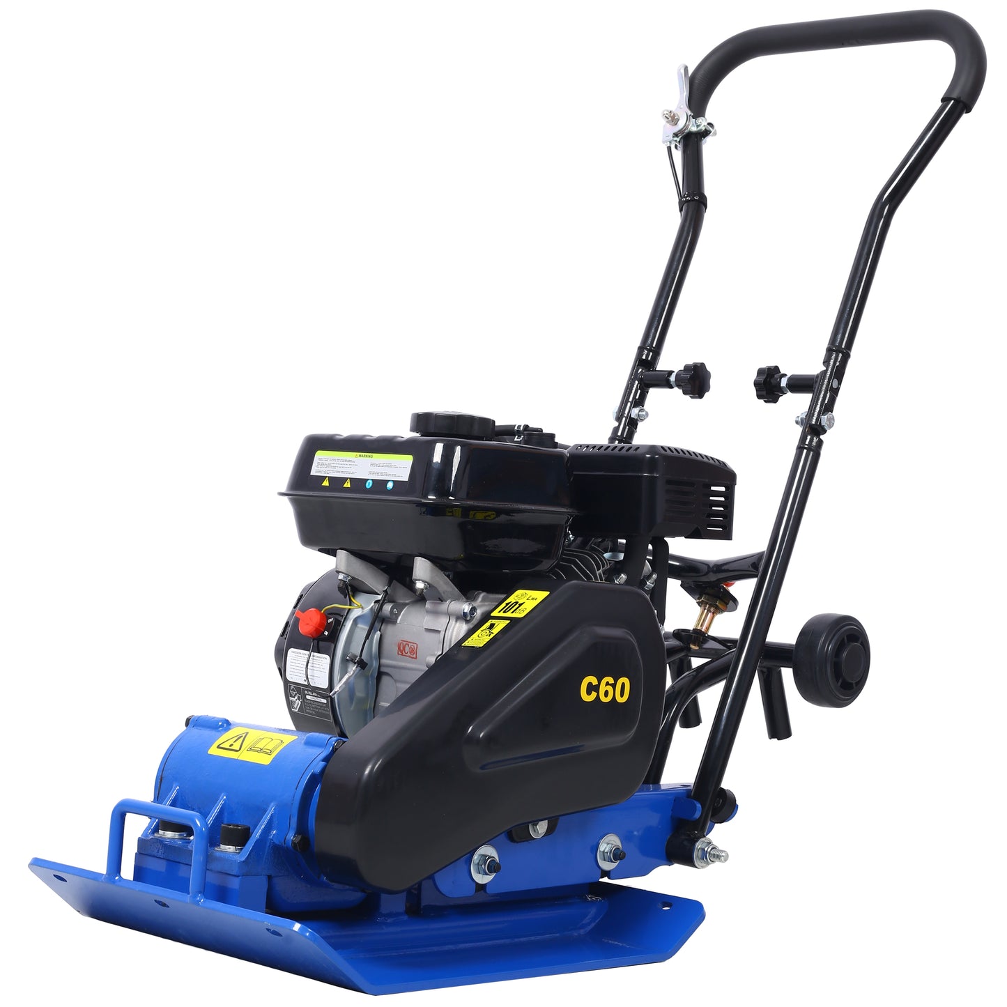 212cc 7.0HP 5600VPM Gas Vibration Compaction Force 20 x 14 inch Plate Compactor w/Built-in Wheel,EPA compliant image 1
