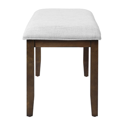 Upholstered Bench for Bedroom End of Bed,38-inch Entryway Bench for Living Room,Dining Bench with Padded Seat and Solid Wood Leg for Kitchen Bedroom,Indoor and Hallway (Bench, Beige+Brown) image 10