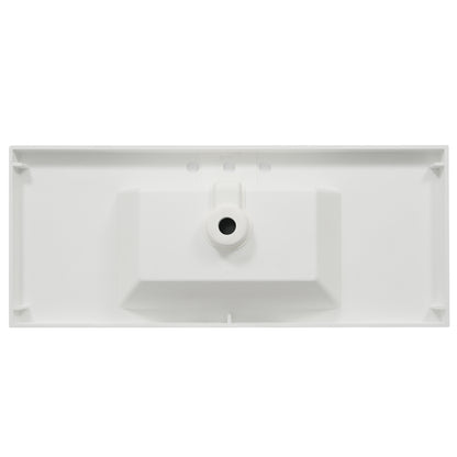48" Resin Basin for Bathroom Vanity, Bathroom Sinks with 3-Faucet Holes, Vanity Top only, Bright White image 8
