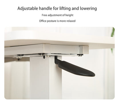 (UPGRADED) Overbed Bedside Desk, Mobile Rolling Laptop Stand Tilting Overbed Table with Wheels, Height Adjustable Tray Bedside Table for Laptop Bed Sofa, WHITE image 4