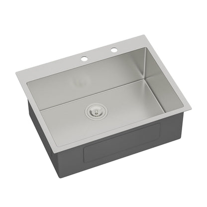 28x22x10 inch Kitchen Sink Drop In 16 Gauge Stainless Steel 28" Single Bowl Topmount Kitchen Sink Basin image 11