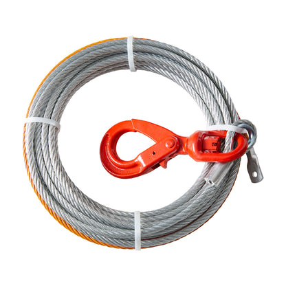 Galvanized Steel Winch Cable, 3/8 Inch x 75 Feet 15,200 lbs Breaking Strength, Wire Winch Rope with Swivel Hook, Towing Cable Heavy Duty, Universal Fit for SUV, Large Off-Road Vehicle, Truck image 4