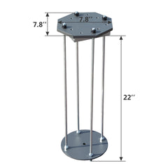 Patio Umbrella Base in Ground, Heavy-Duty Steel Construction for Stability, Supports up to 700LBS, 7.8" x 7.8" x 22"