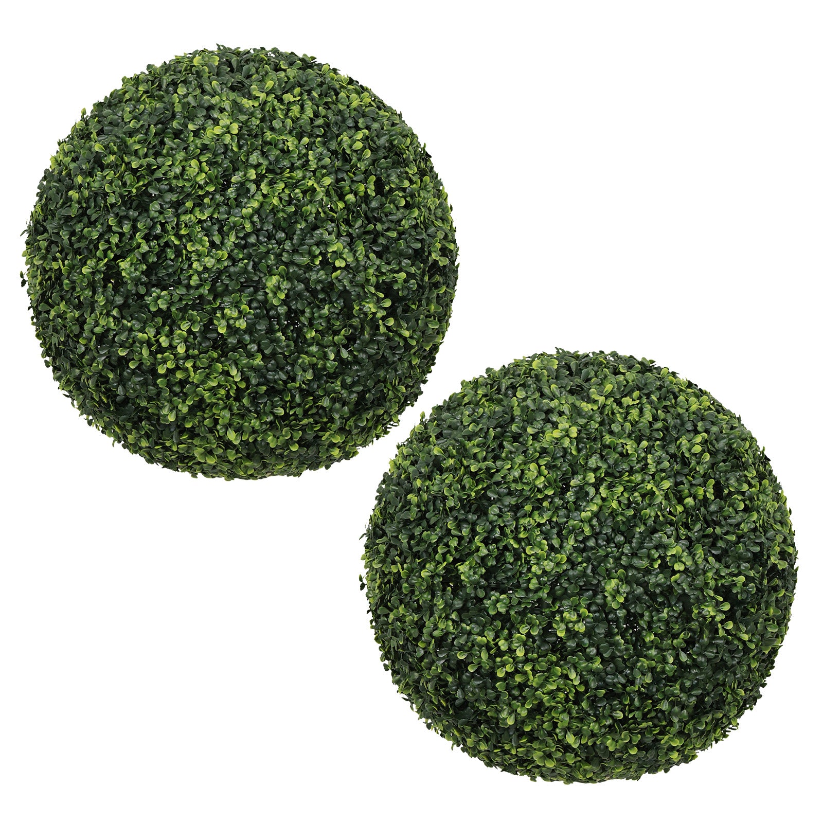 18.5IN dark Artificial Topiary Balls Outdoor Faux Boxwood Decorative Green Spheres for Garden Front Porch Patio Planter Decoration, 2pcs/set image 2