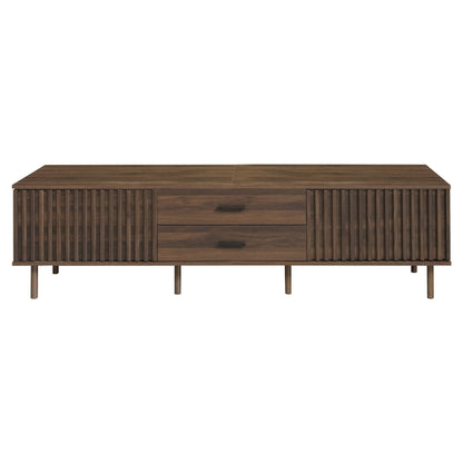 70inch Modern TV Stand for TVs up to 80 inches for Living Room, Media Entertainment Center with Ample Storage & Solid-Wood Legs image 10