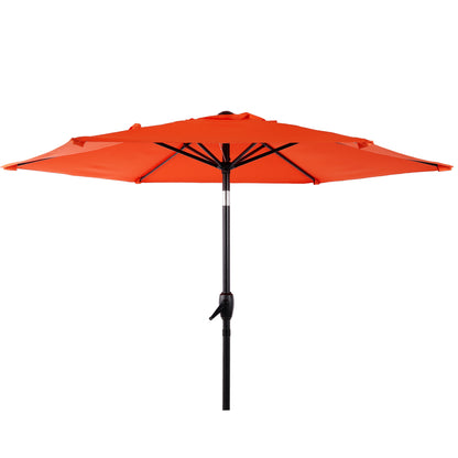 7.5 FT Patio Umbrella, Outdoor Market Yard Umbrella, Sun Shade Umbrella with Push Button Tilt and Crank Mechanism for Garden, Deck, Pool and Backyard, Not Include Umbrella Base, Orange image 8