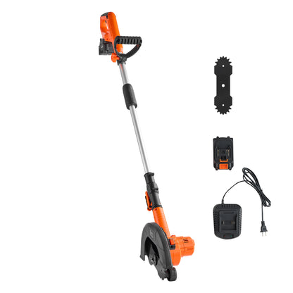 Lawn Edger, 8.8-inch Blade Length, Battery Powered Cordless Edger Lawn Tool, with 3-Position Blade Depth, 4000 mAh Battery and Charger Included, for Lawns, Driveways, Yards, and Sidewalk Edges image 1