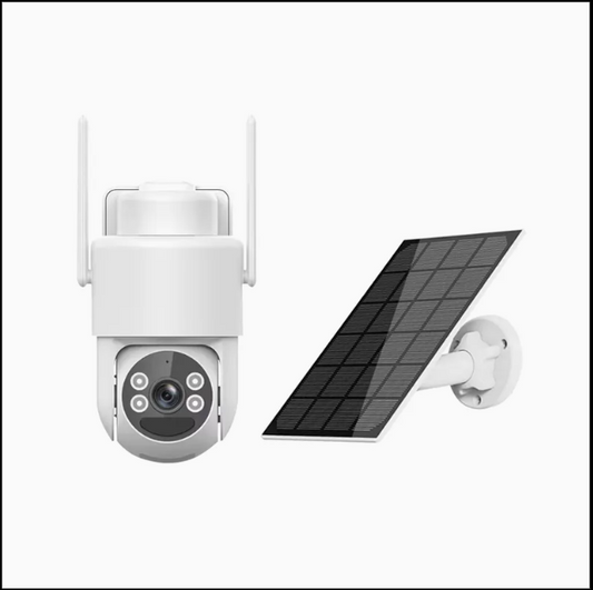 White 4G SIM card, 32GB memory, solar-powered outdoor camera