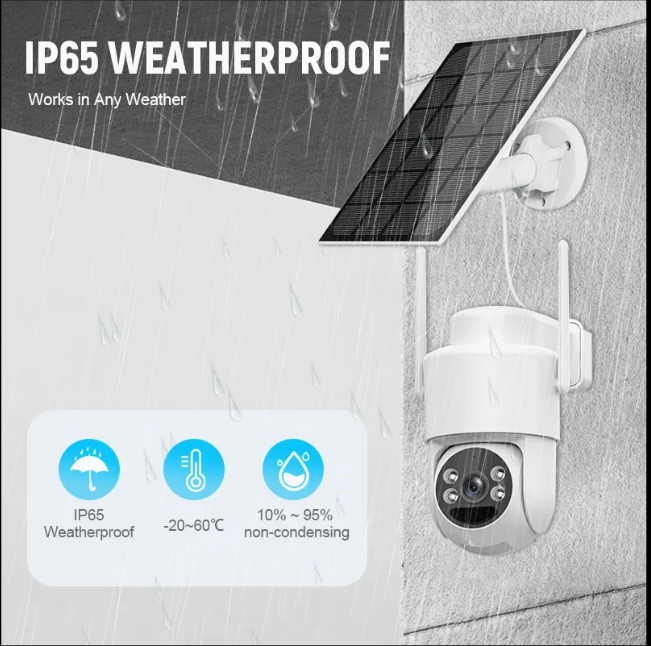 4G solar outdoor camera side view