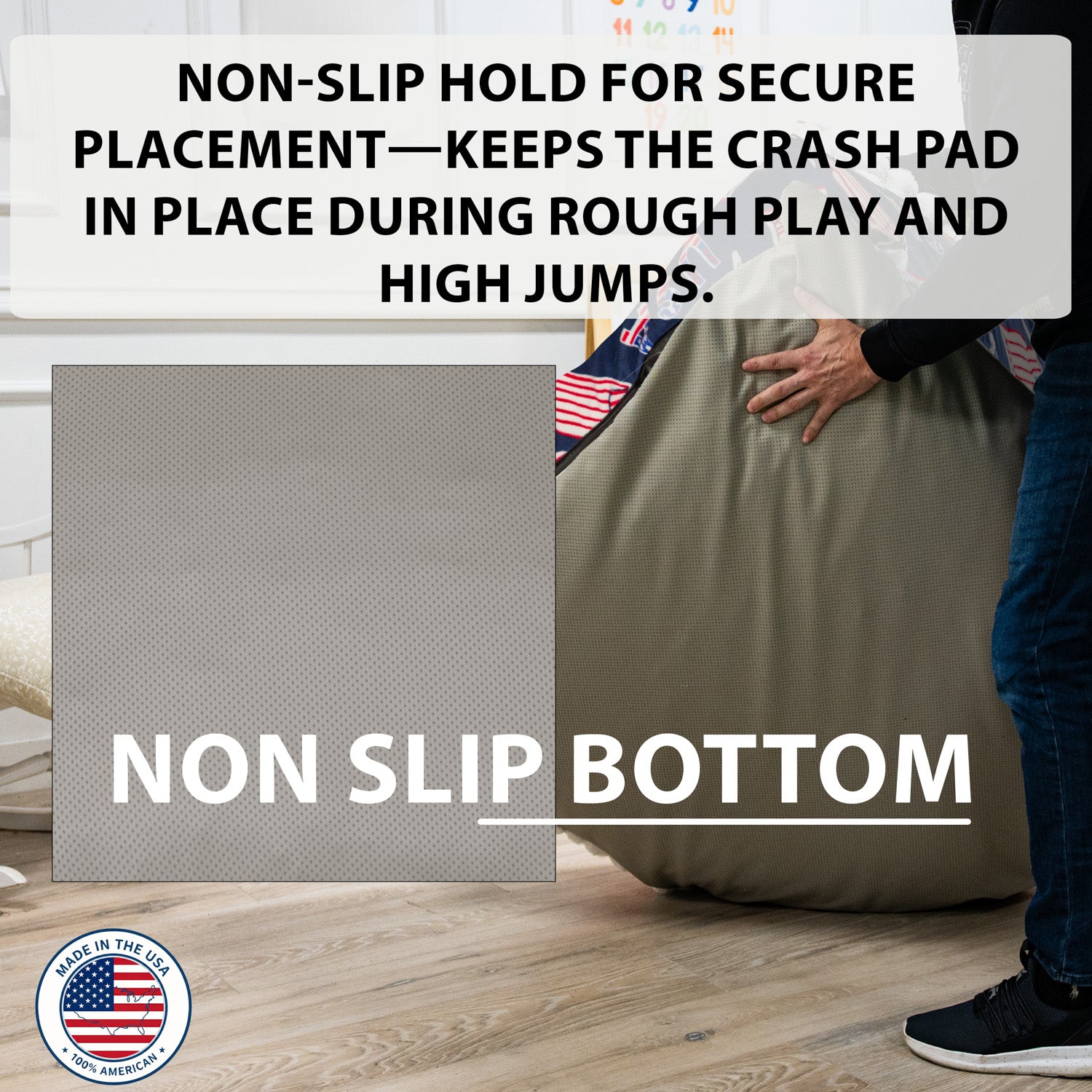 Sensory Crash Pad for Kids & Adult – Crash Mat with Foam Blocks, Removable and washable with Non-Slip Bottom, Fleece Soft Fabric Sensory Pads, Landing Mat for Jumping, Relaxing & Play - 48"x72" image 4