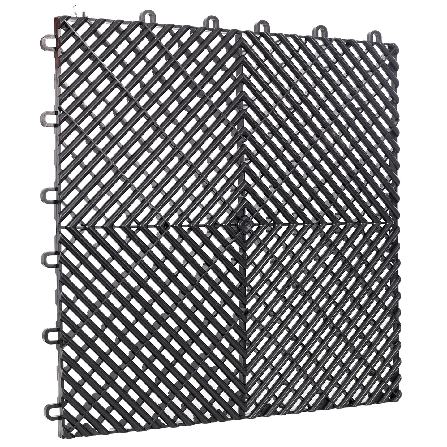 25pcs Plastic Garage Floor Mats,15.6"x15.6" Size,Non-Slip Interlocking Plastic Garage Floor Mat,Splicing Drainage Floor Tile and Shower Mat, for Garage, Garden, Kitchen & Outdoor, Black image 5
